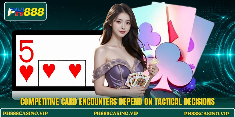 Competitive card encounters depend on tactical decisions
