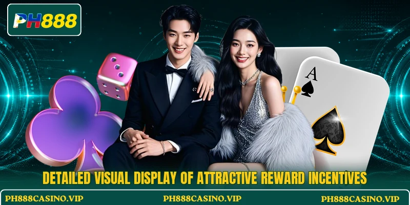 Detailed visual display of attractive reward incentives Detailed visual display of attractive reward incentives
