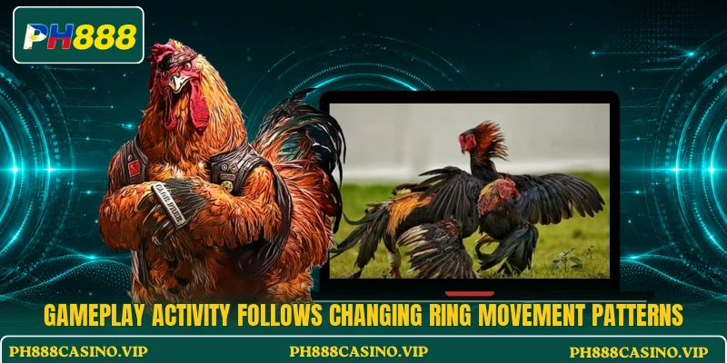 Gameplay activity follows changing ring movement patterns Gameplay activity follows changing ring movement patterns