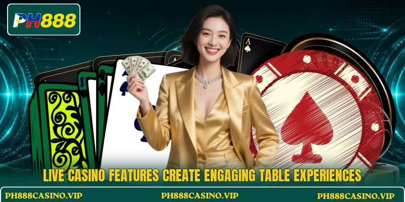 Live casino features create engaging table experiences