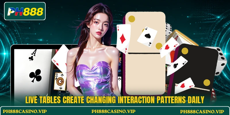 Live tables create changing interaction patterns daily