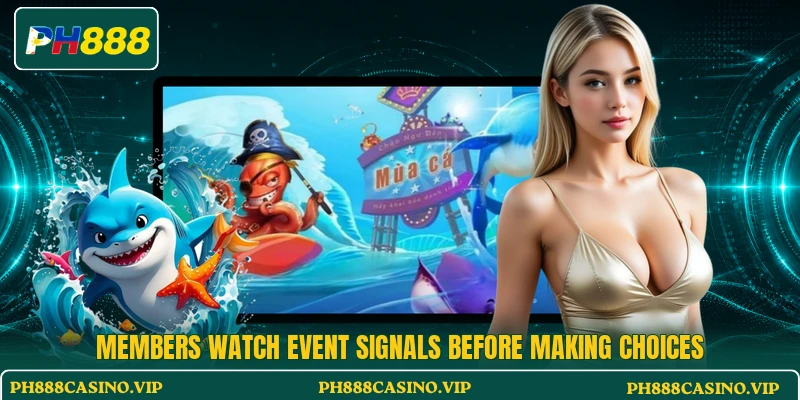 Members watch event signals before making choices