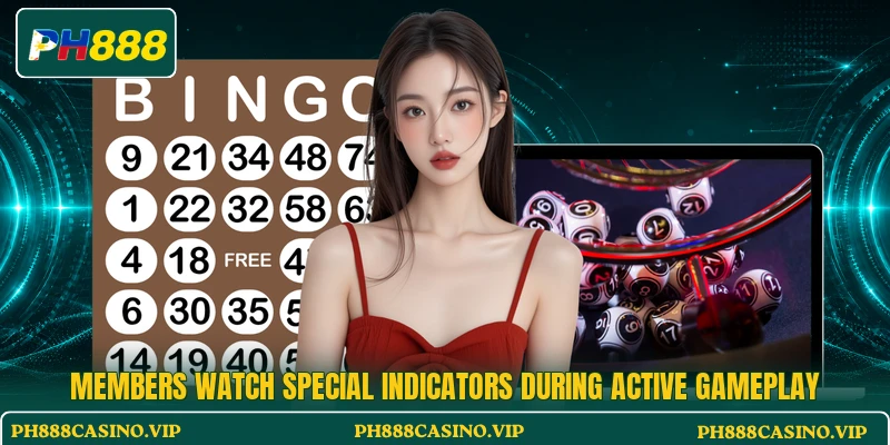 Members watch special indicators during active gameplay