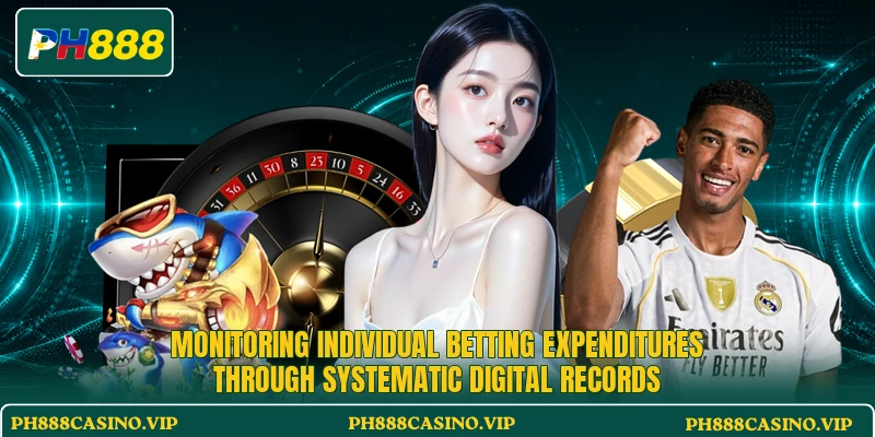 Monitoring individual betting expenditures through systematic digital records