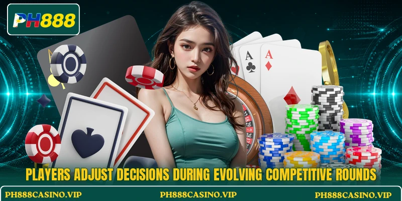 Players adjust decisions during evolving competitive rounds