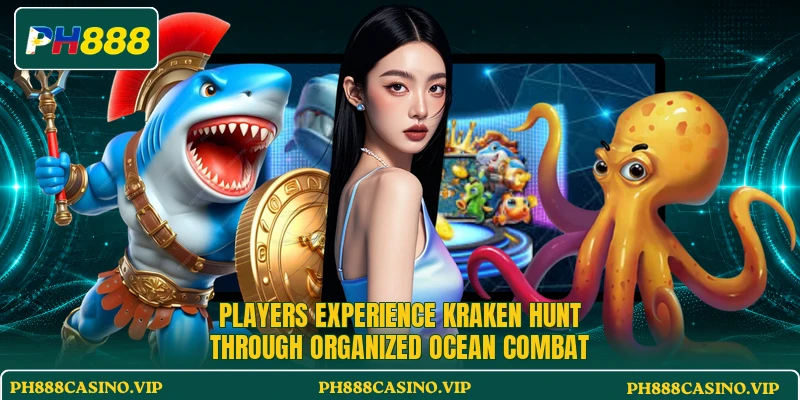 Players experience Kraken Hunt through organized ocean combat