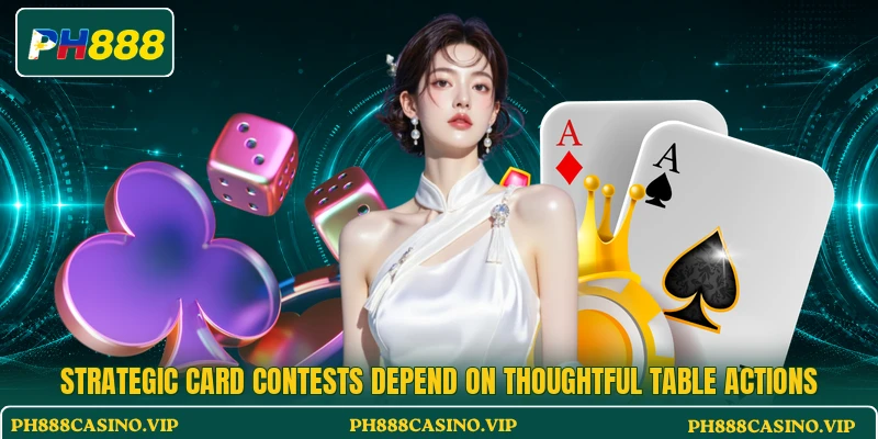 Strategic card contests depend on thoughtful table actions
