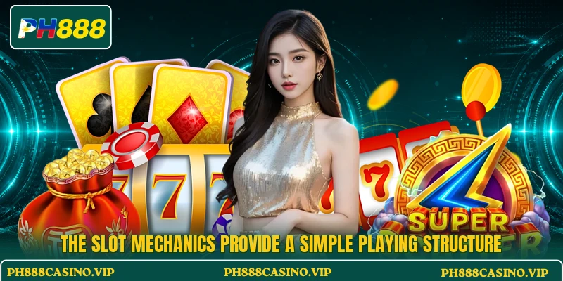 The slot mechanics provide a simple playing structure The slot mechanics provide a simple playing structure